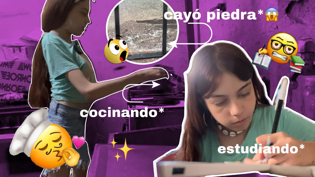 🌧️☕ MI RUTINA : estudios, cocinando y cayò granizo😨💦