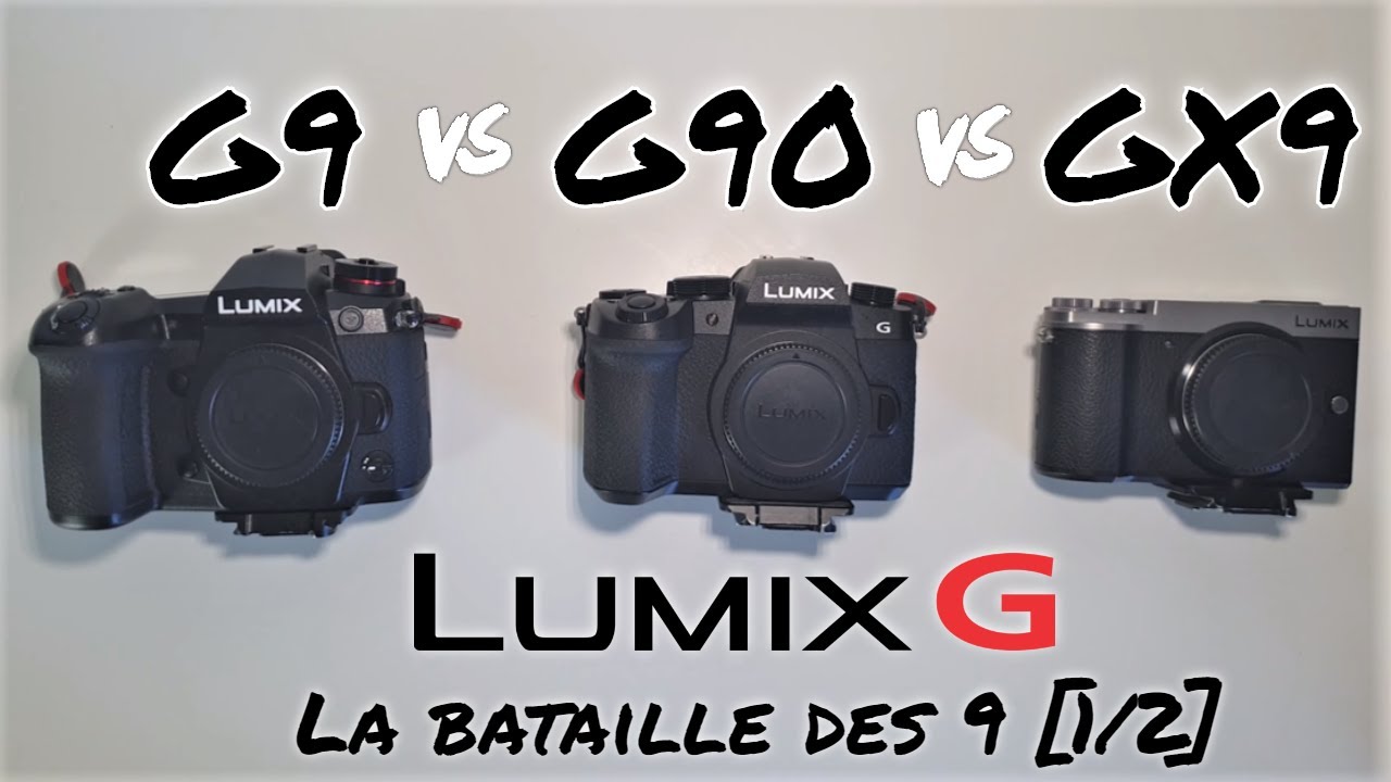 Panasonic Lumix G9 vs G90 vs GX9 [1/2] : Prises en mains, molettes, boutons, ports, batteries
