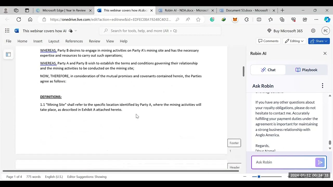 Co-Pilot/AI tool for Lawyers (Contracts)