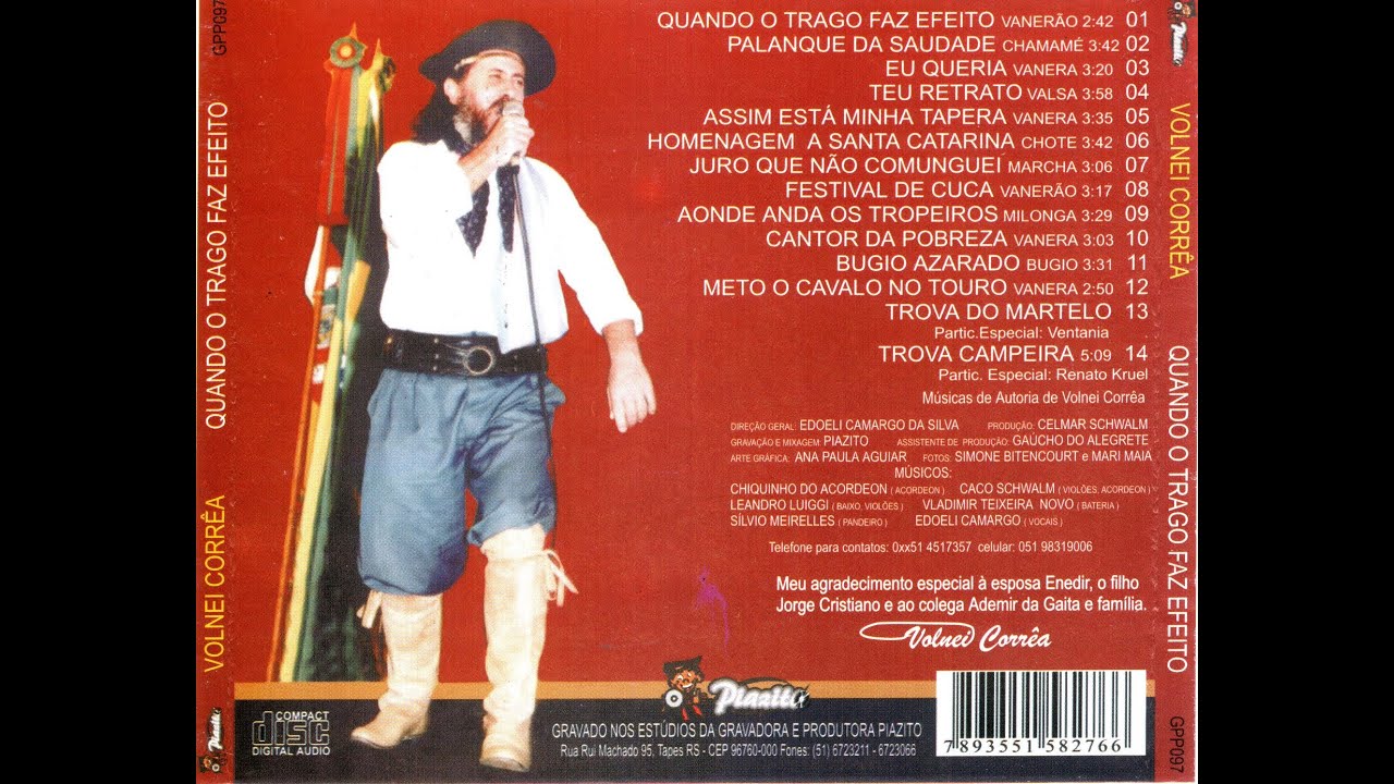 Volnei Corrêa   Quando o Trago Faz o Efeito!  CD Completo
