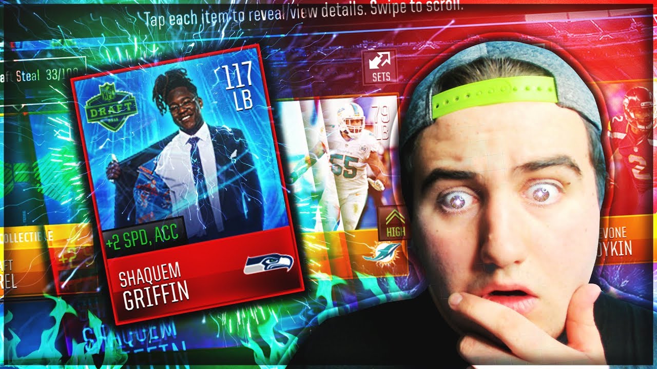 WE PULLED SHAQUEEM GRIFFIN! ONLY ONE HAND?! 124 OVERALL! Madden Mobile 18
