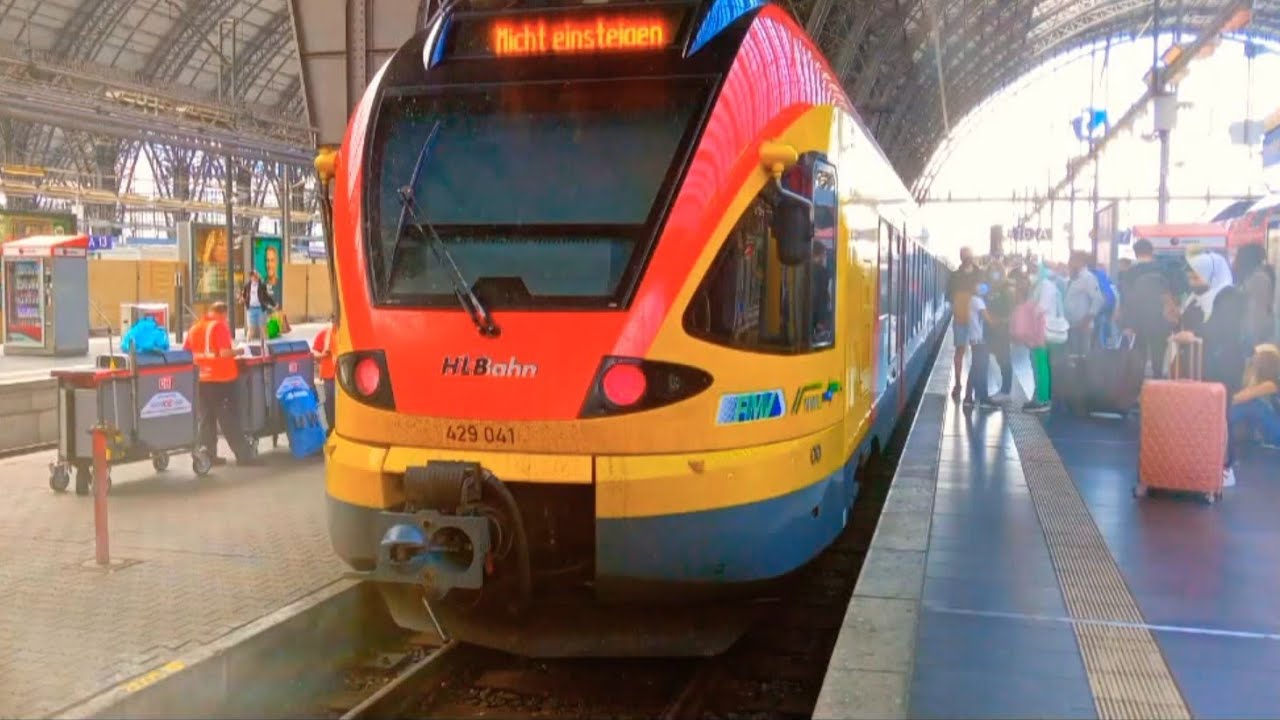 Mitfahrt der HLB Linie RE98/99 von : Frankfurt (Main) Hbf - Gießen