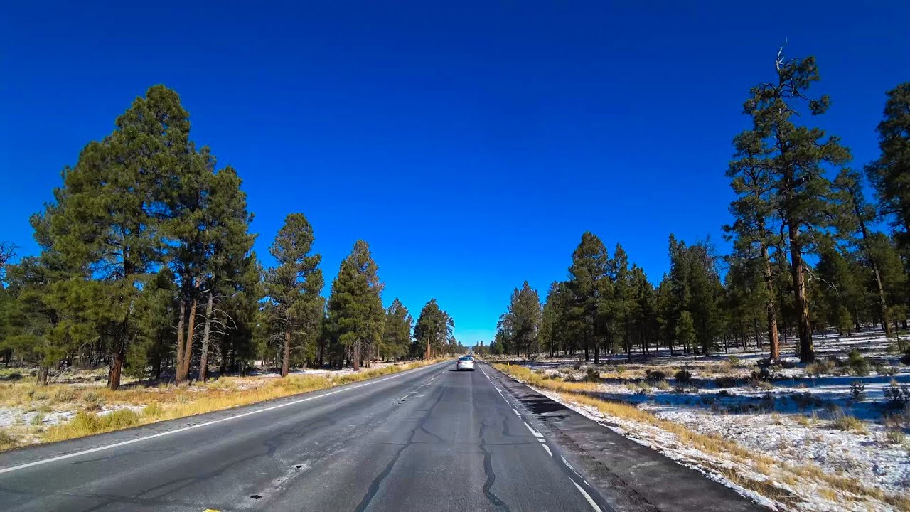 Williams to Grand Canyon scenic drive 4k (clear day)