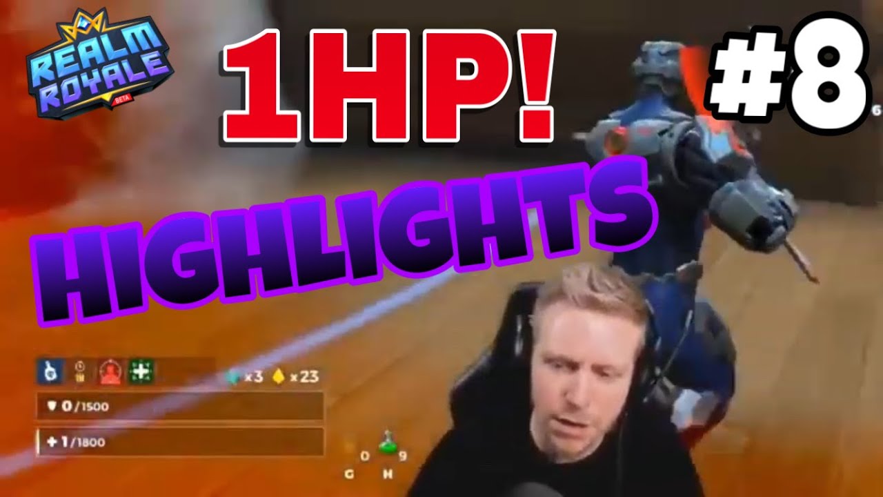 1 HP! Realm Royale Highlights #8 / WTF Moments