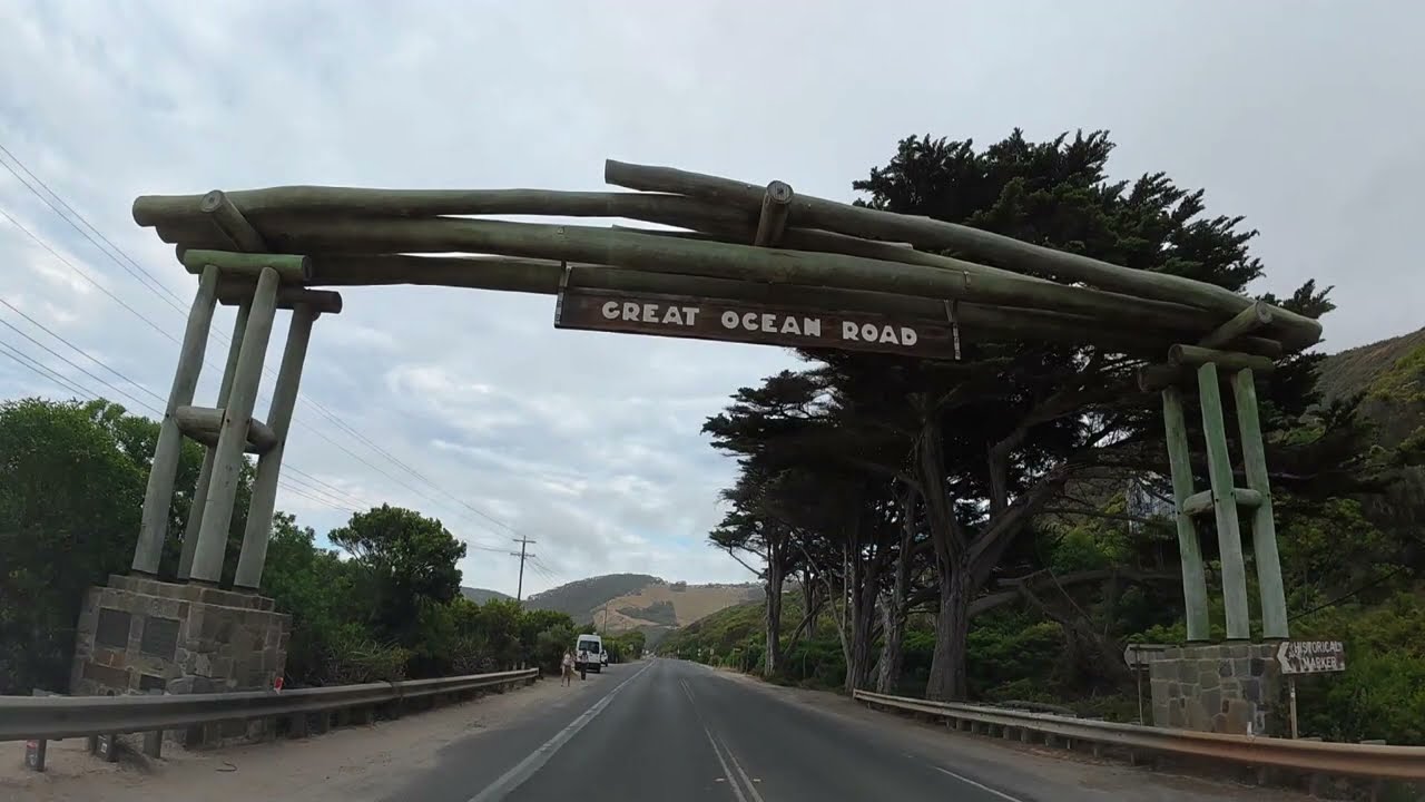 Driving on Great Ocean Road, Victoria, Australia Part One