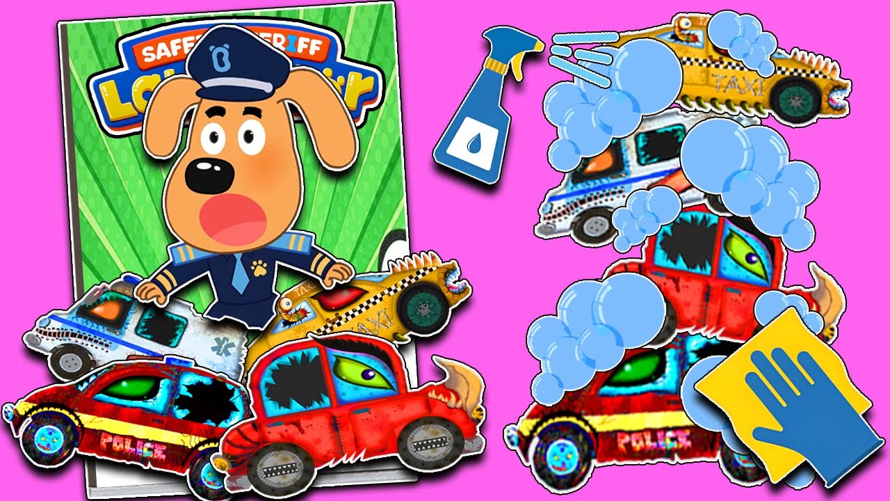 DIY Paper ❤️ Make Quiet Book Sheriff Labrador | Sheriff Labrador Car Repair