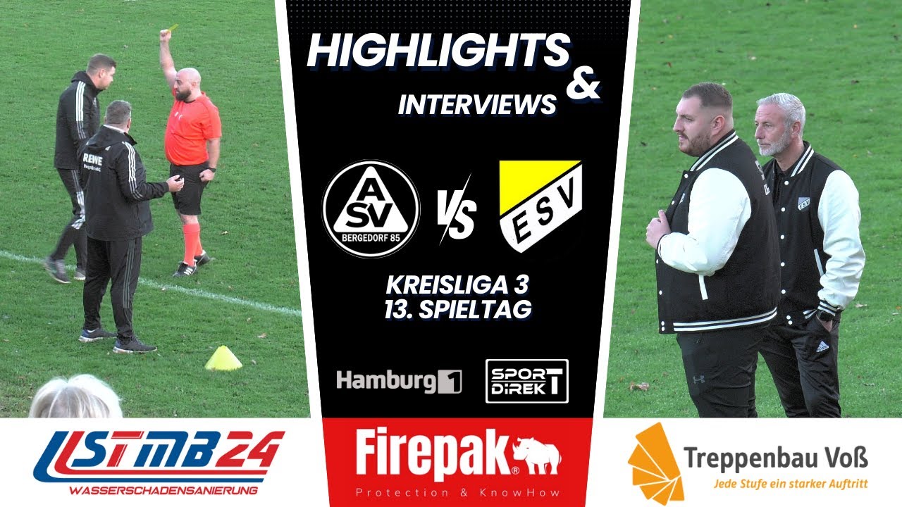 ASV Bergedorf 85 - Escheburger SV 13. Spieltag Kreisliga 3