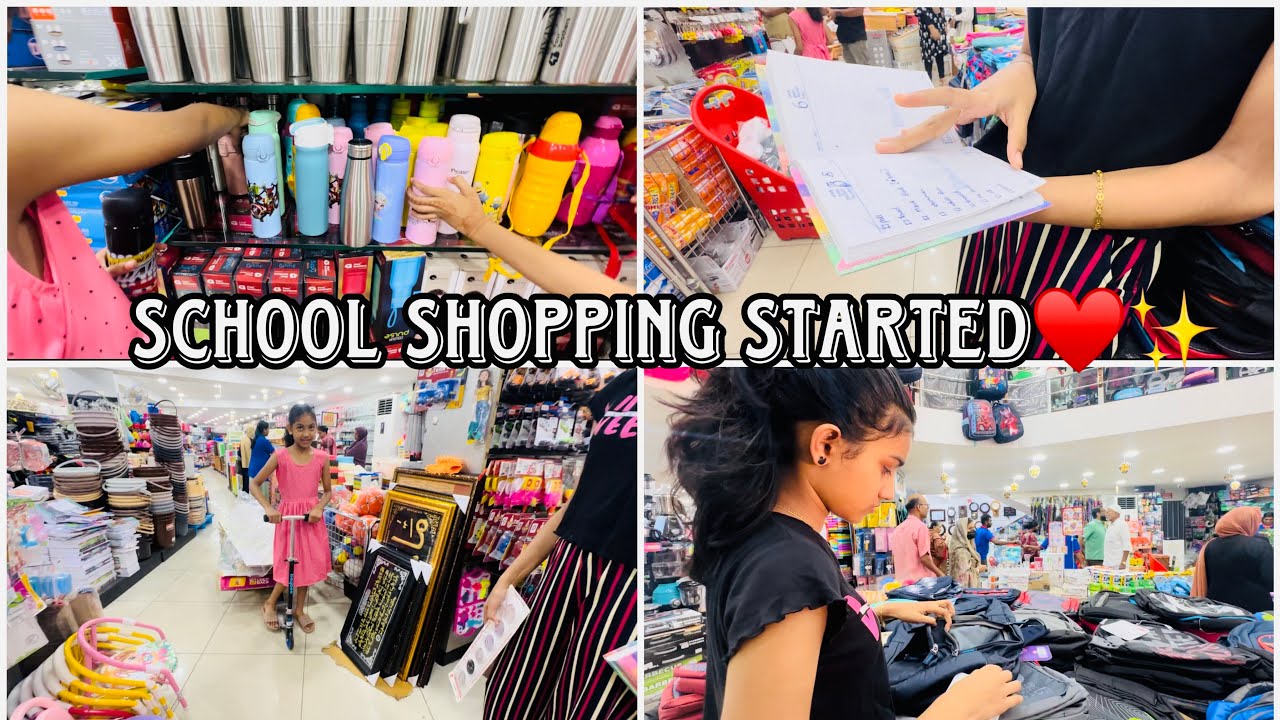SCHOOL SHOPPING STARTED..#vismayaart #schoolshopping