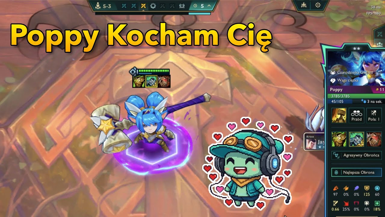 Poppy TANK MVP! 8 Czarodziejek Gwiazd i NAJLEPSZY BUILD na nią! | LoL TFT RANKED WIN