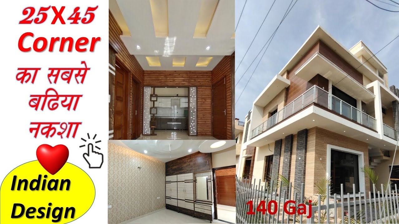 25x50 House Plan with Car Parking Corner |  Corner House for Sale | Double Storey Independent House