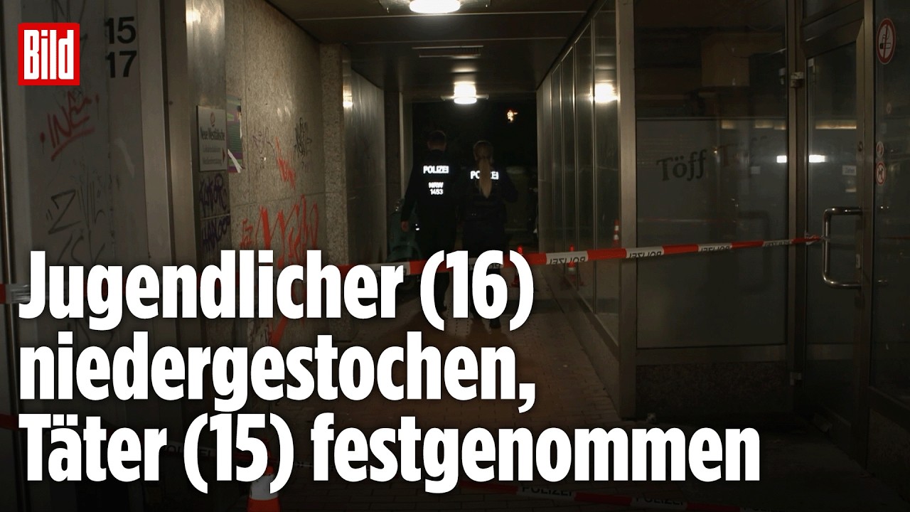 SCHOCKIERENDE SZENEN: Messerattacke in Herford! Teenager lebensgef&auml;hrlich verletzt, T&auml;ter gefasst