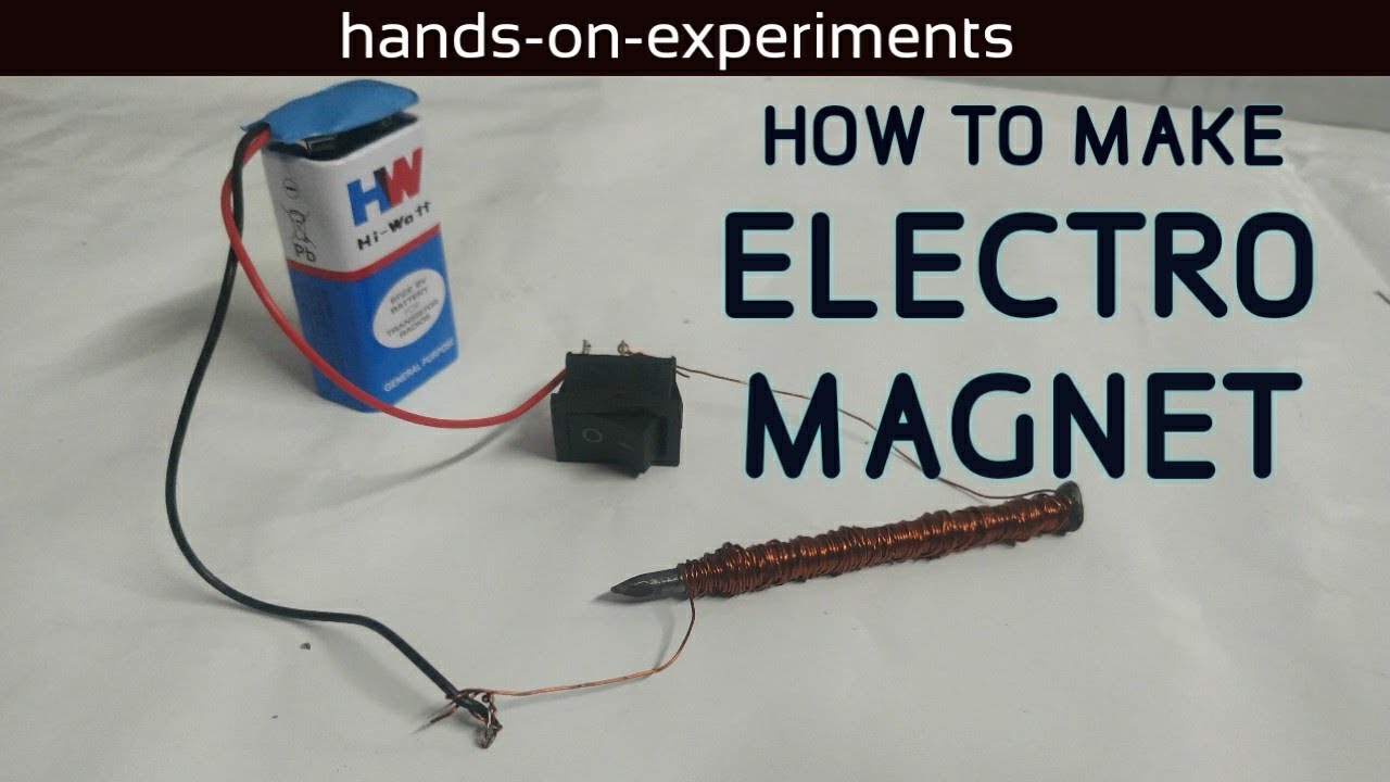 How to make Electromagnet | Science Experiments to do at home | Science project