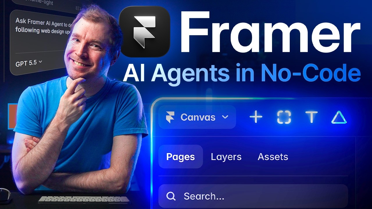 Framer AI Agents - A Huge Change to Vibe Web Design! (compared to Bolt, Lovable & Replit)
