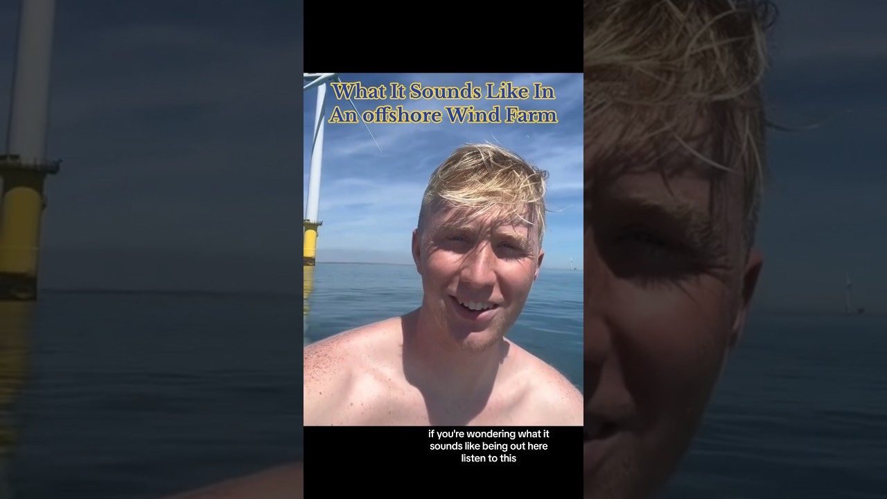 What It Sounds Like In An Offshore Windfarm 😰 #creepy