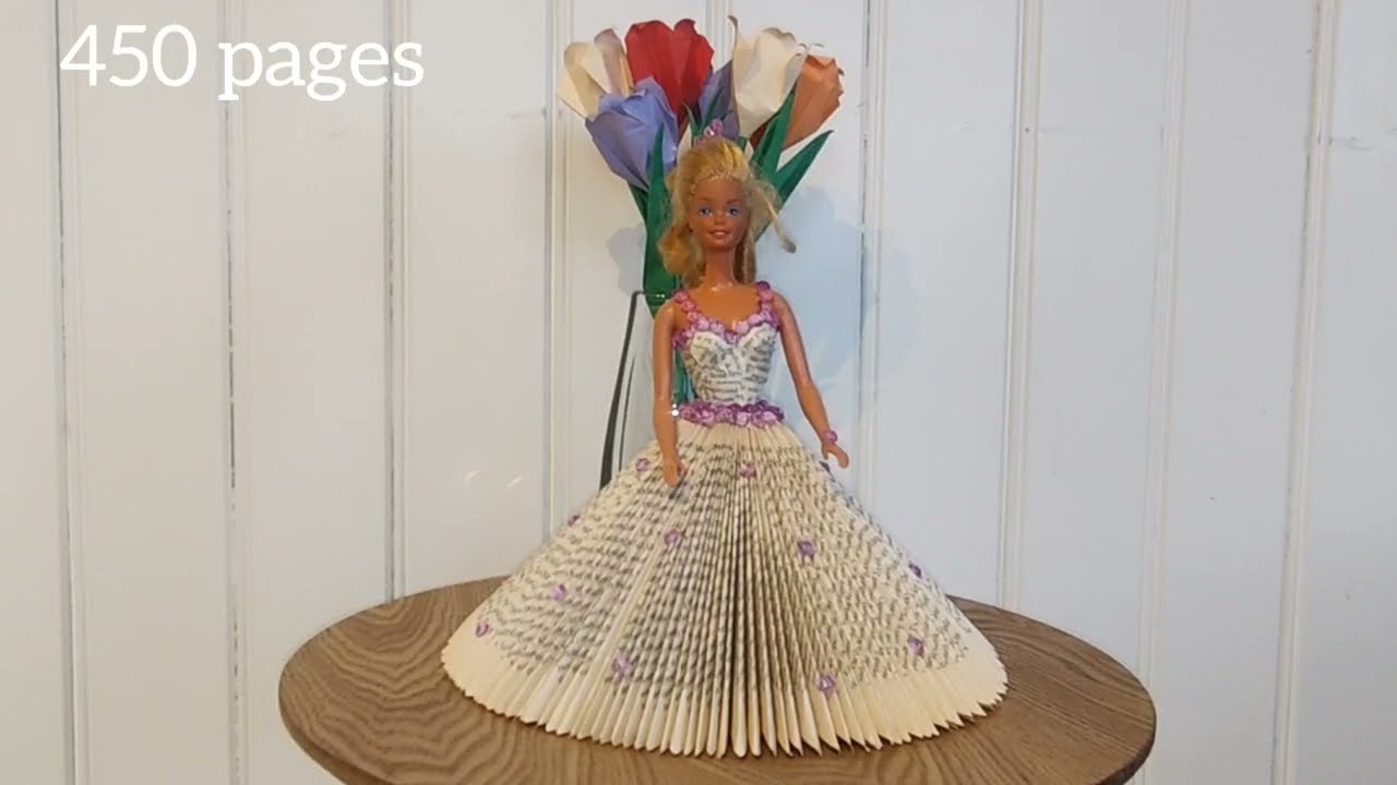 Give New Life To Old Books/folded book pages/Decorations/home /Office 📚🌈#barbie #bookart#diy