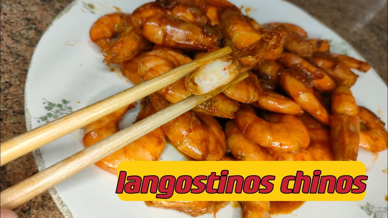 marisco chino, langostino estilo chino, receta fácil y muy casero, como en casa, riquísimo