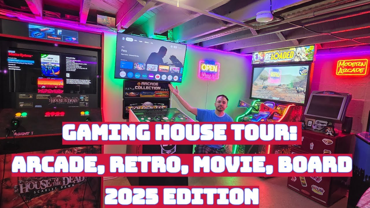 Game Room / Man Cave House Tour 4K 2025 - Arcade, Retro, Movie Theater, Board Game, Office, + More!