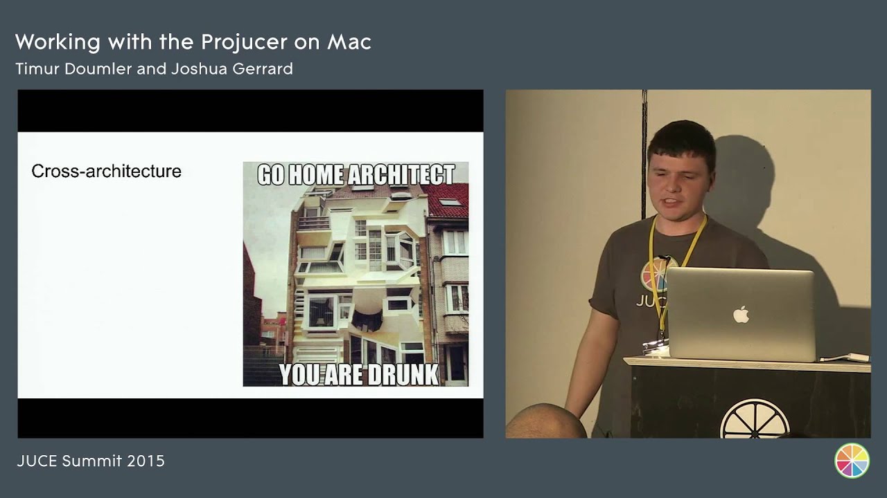 Working with the Projucer on Mac, workshop, JUCE Summit 2015