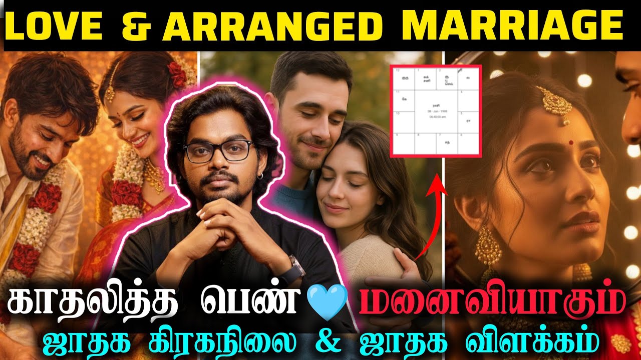 🤩காதலித்த பெண்‌ணே மனைவியாகும் ஜாதகம்|Love&Arranged Marriage #trending#astrology#jathagam#rasipalan