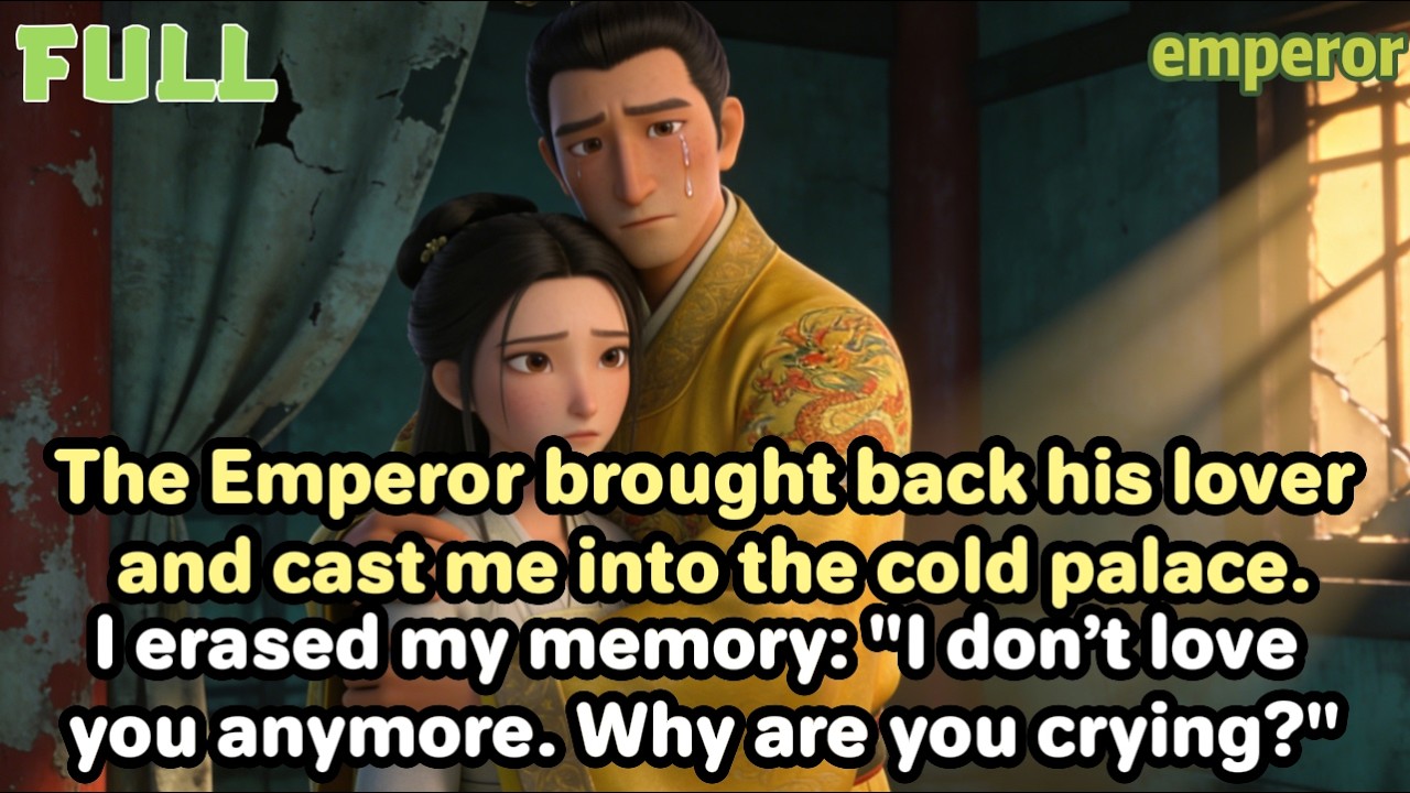 My memories erased, I was abandoned in the cold palace—yet he left me now holds me and weeps.