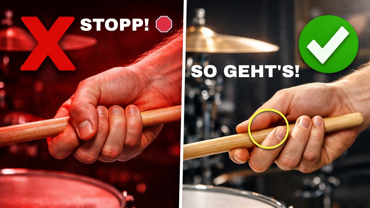 Schlagzeug lernen 🥢Die richtige Stockhaltung und der richtige Drehpunkt- Schlagzeug lernen