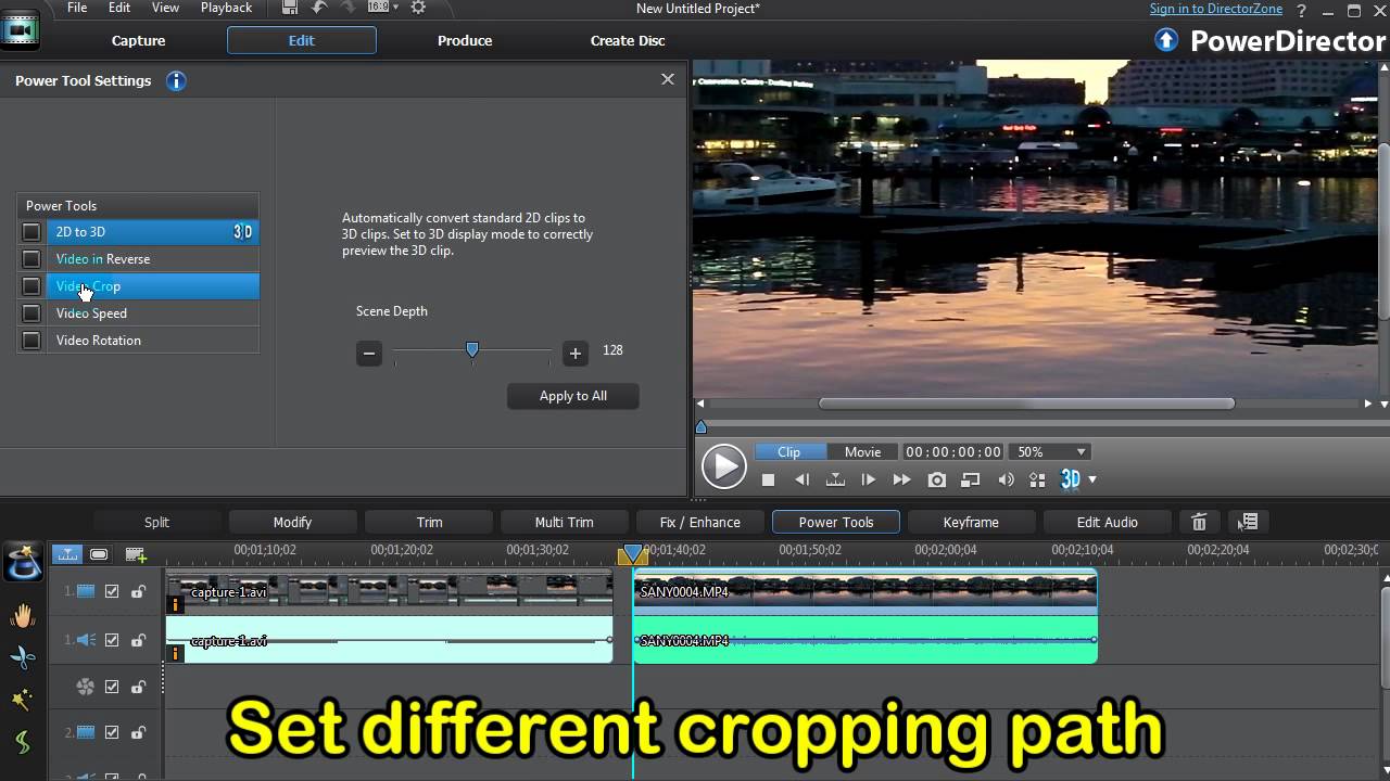 PowerDirector - Cropping & Keyframes