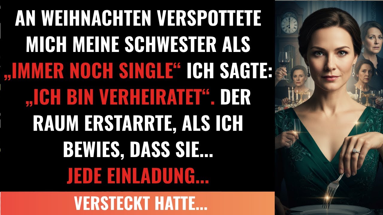 An Weihnachten: Schwester verspottet mich als „Immer noch Single“. Ich sagte nur...