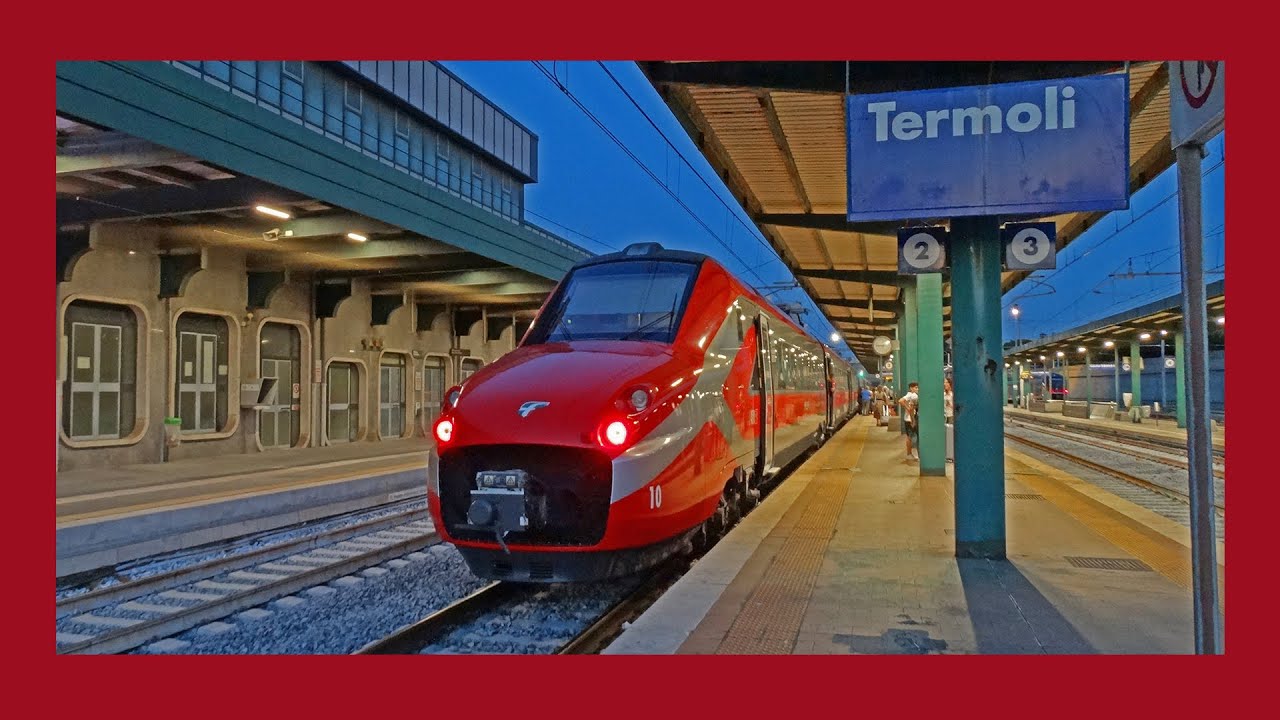 Treni alla stazione di TERMOLI  : dove inizia il  SEMPLICE BINARIO  della LINEA ADRIATICA  [P.4/10].
