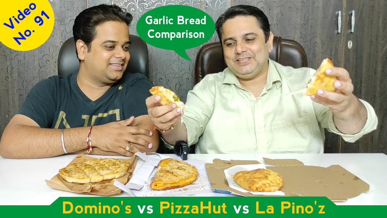 Domino's vs PizzaHut vs La Pino'z Stuffed Garlic Bread Comparison