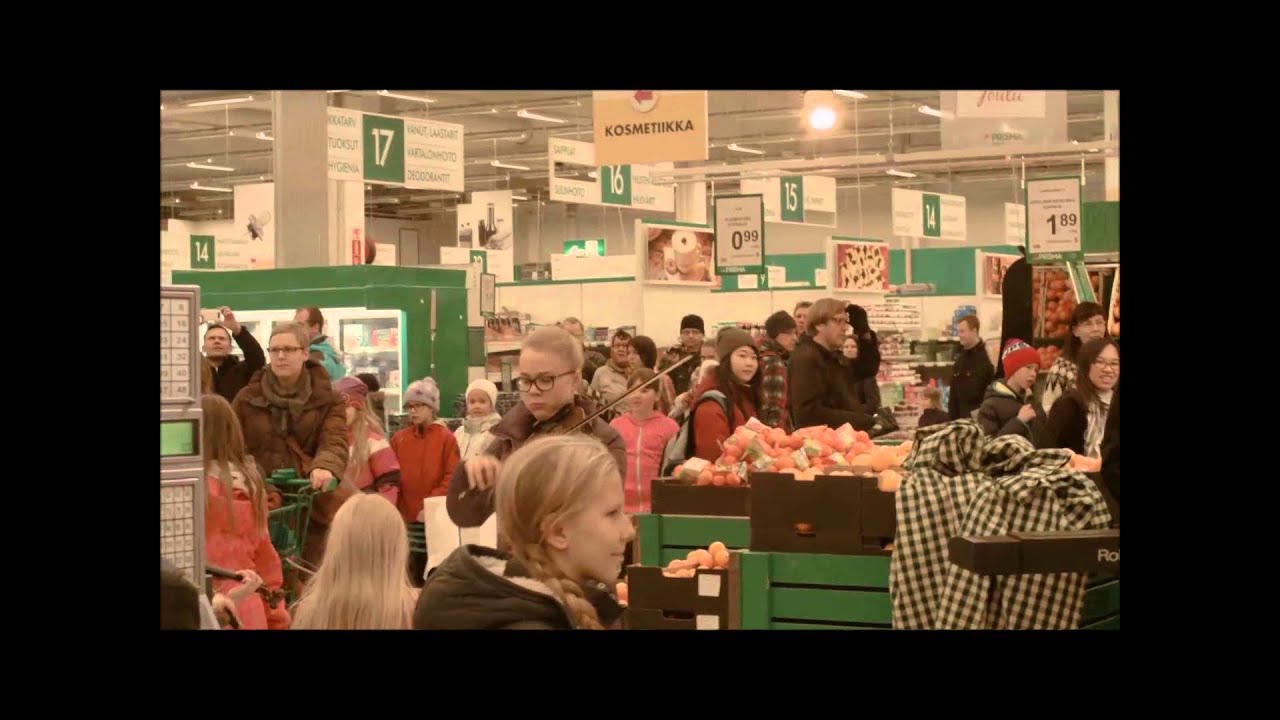 Hoosianna flash mob Keljo Prismassa, Jyväskylä