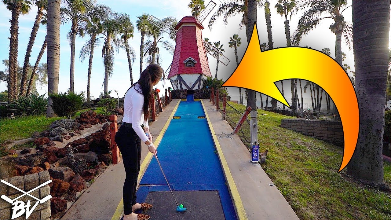 ELISHA IS THE MINI GOLF LUCKY BOUNCE QUEEN! - MINI GOLF HOLE IN ONE AND MORE!