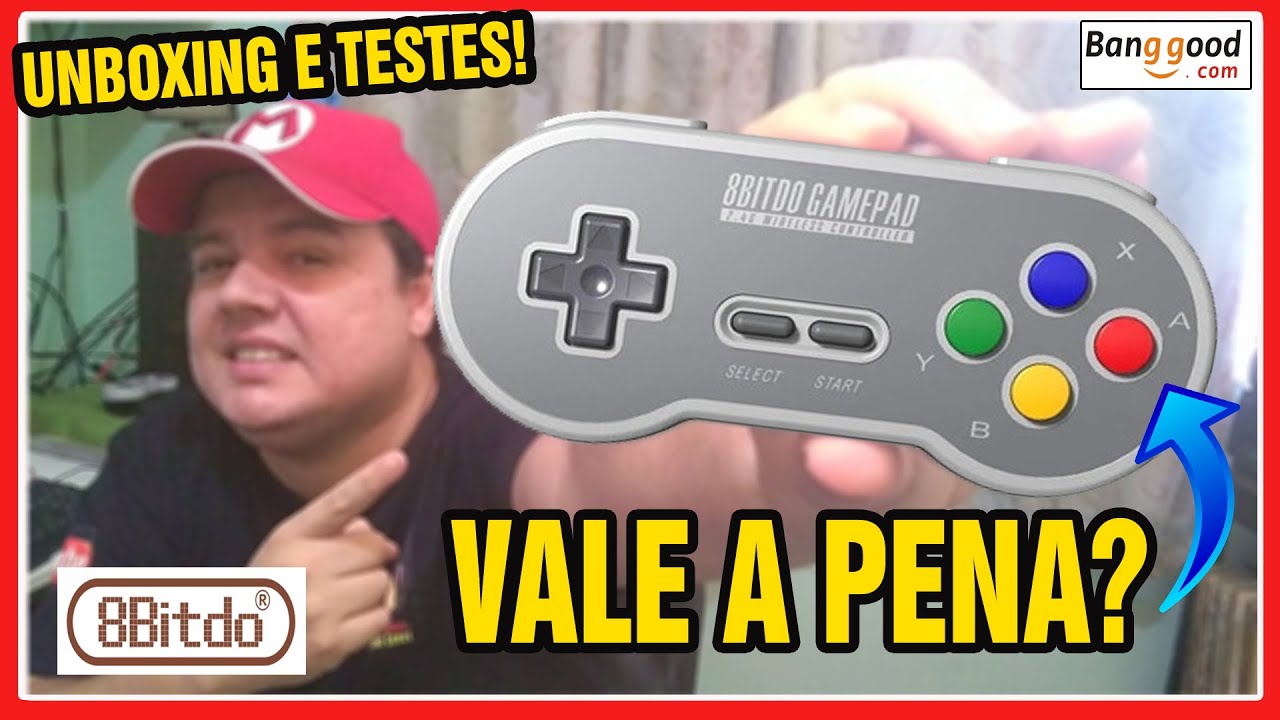 ✅  CONTROLE 8BITDO SEM FIO DO SUPER NINTENDO