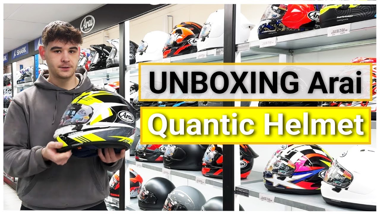 Unboxing of Brand New Arai Quantic Mark Yellow / Black Full Face Helmet | Moto Central UK