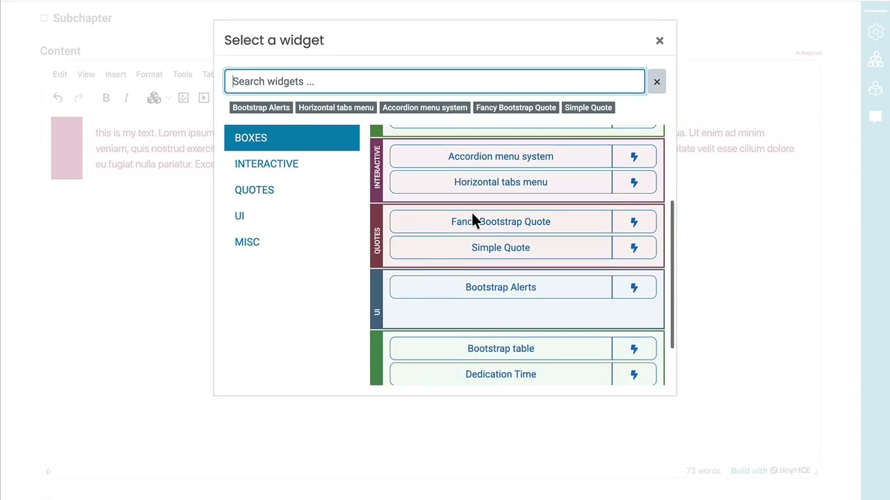 WidgetHub - Levelling up the Moodle editor