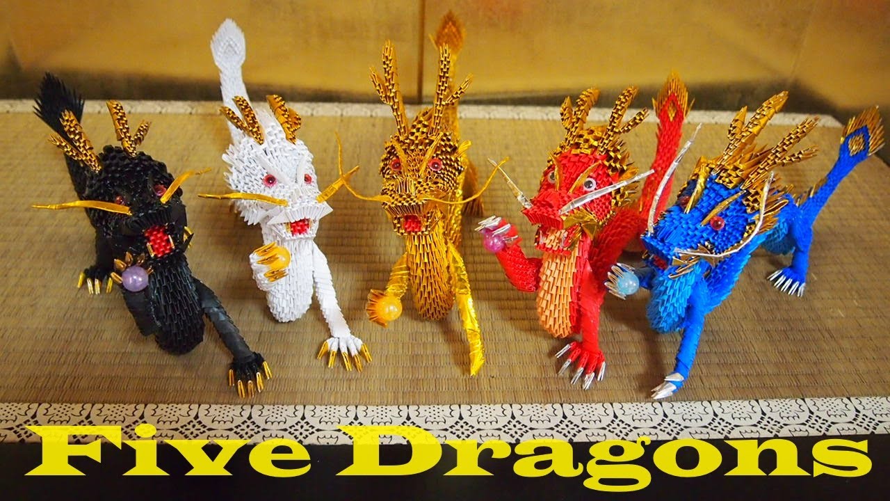 3dorigami FiveDragon The mysteries of dragons explained in English
