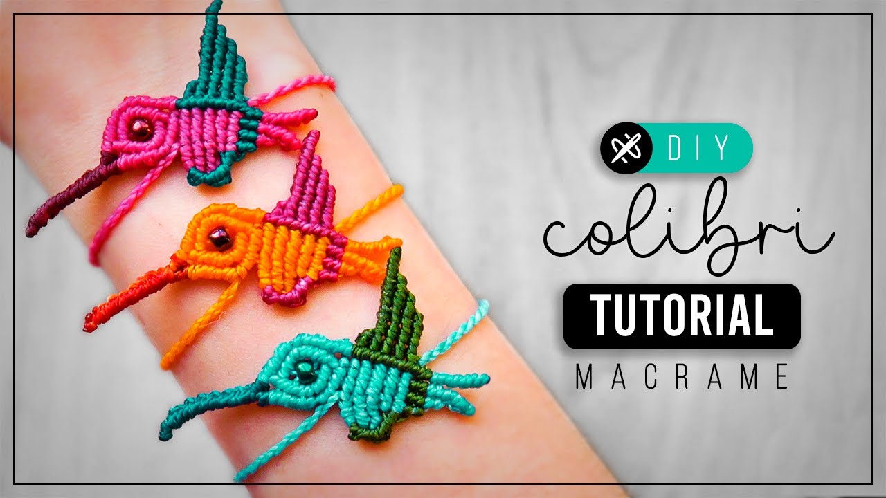 DIY Colibri » 🪶 #tutorial | como hacer #pulsera de picaflor con hilo | diy ● #macrame bracelet 279