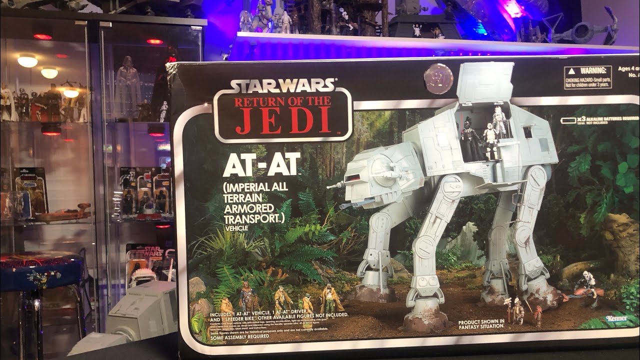 Star wars the vintage collection at-at rotj hasbro endor unboxing assembly vader grevious mando