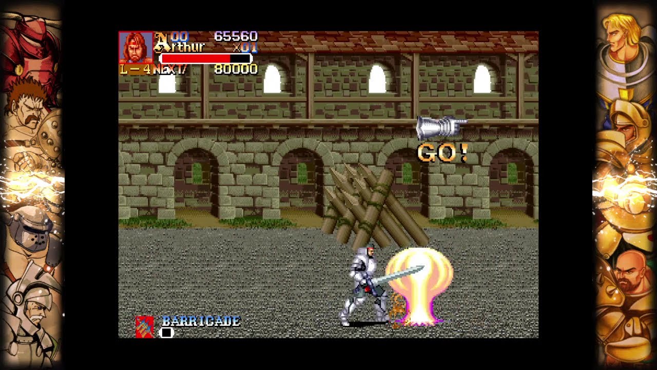 ナイツオブザラウンド アーサー使用ノーミスクリア Knights of The Round Arthur No miss ALL #arcade #beatemup #capcom