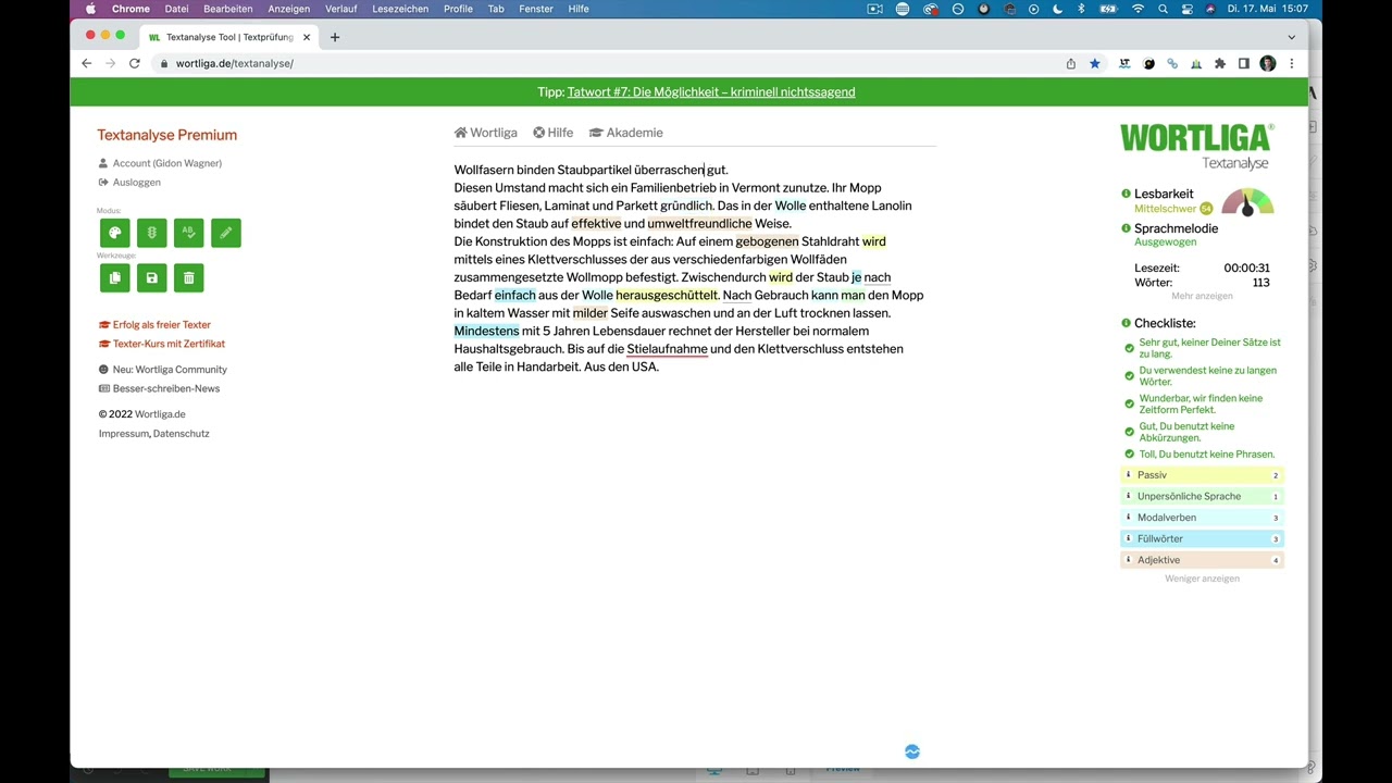 S&auml;tze vereinfachen, bessere Adjektive finden &ndash;&nbsp;Mini-Text-Workshop vom 17. Mai 2022