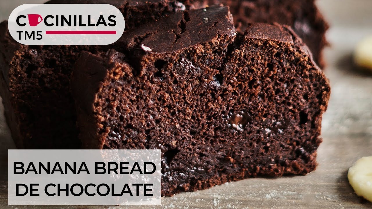 Banana Bread de Chocolate | Bizcocho integral de Plátano con Chocolate | Recetas Thermomix