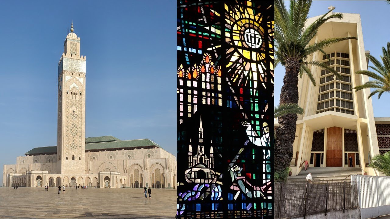 Casablanca, Morocco – Hassan II Mosque and Notre Dame de Lourdes