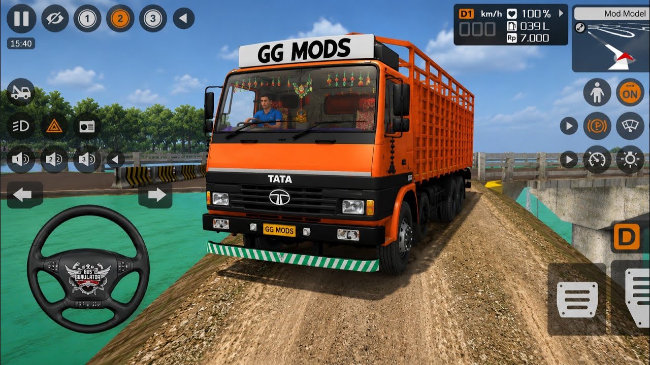 💥Tata Truck Driving on Speed Breaker Mod Map |Bus Simulator Indonesia 