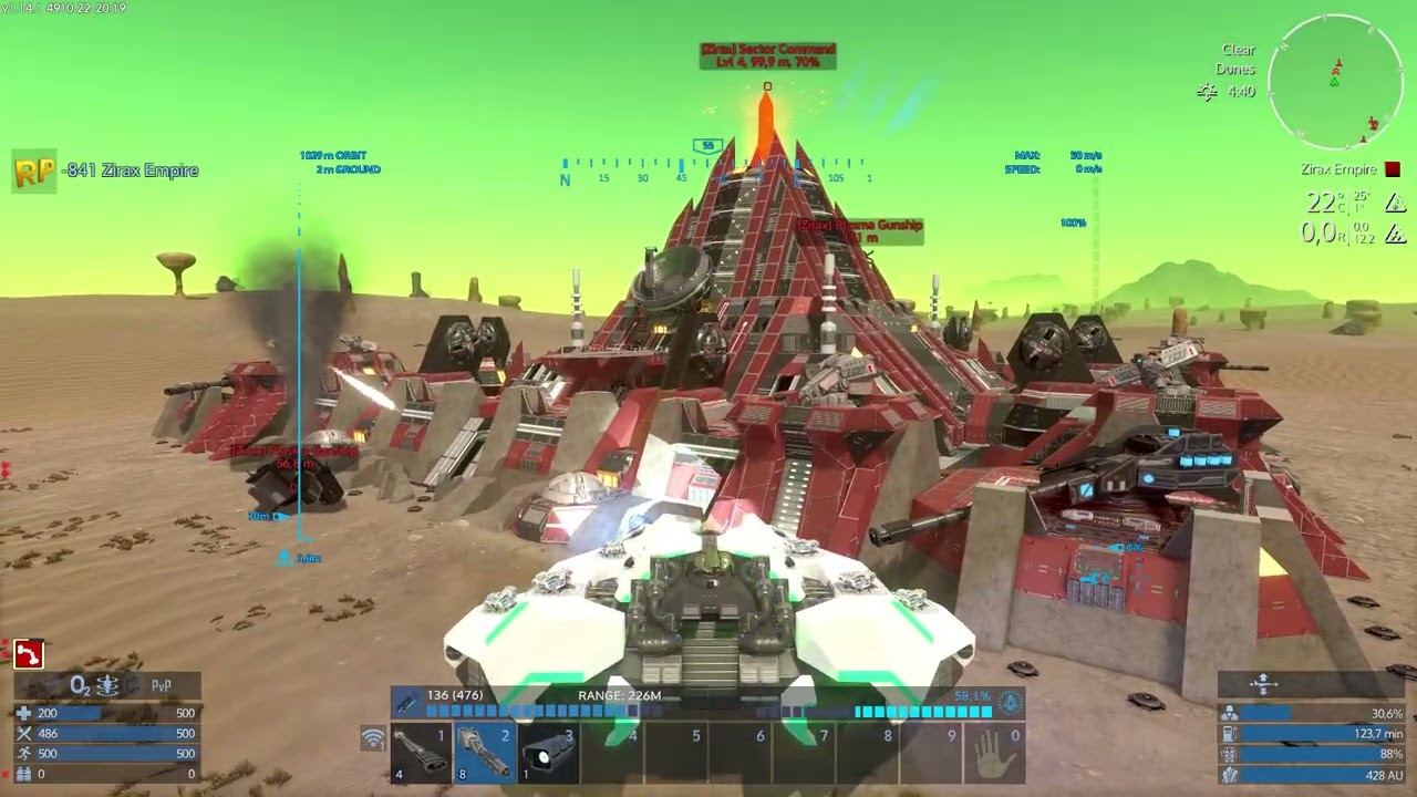 Empyrion Galactic Survival, RE2 Beta, Test Run of C17/Adv Core HV VS.  Sector Command