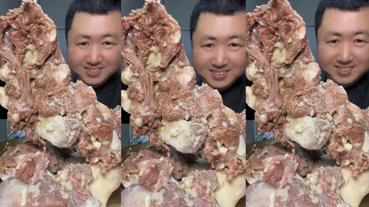 Mukbang Yang Zai Food | Eating Braised Pig Head Meat, Spicy Pig Head Bone Meat
