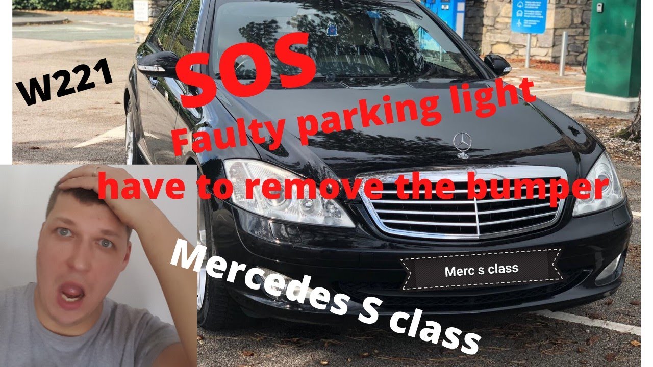 how to remove bumper, headlights, parking light bulb on Mercedes S class W221