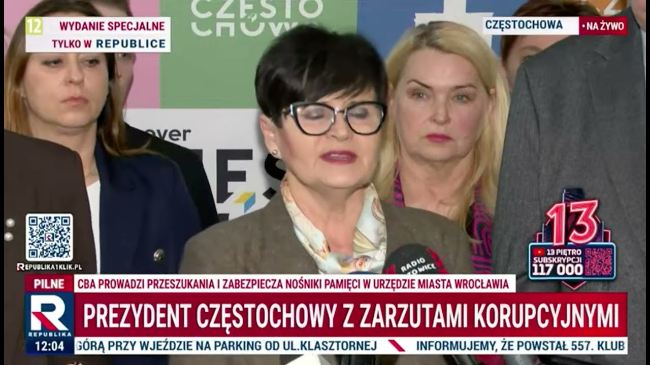 Prezydent Częstochowy z zarzutami korupcyjnymi! ,,POWINIEN PODAĆ SIĘ DO DYMISJI''