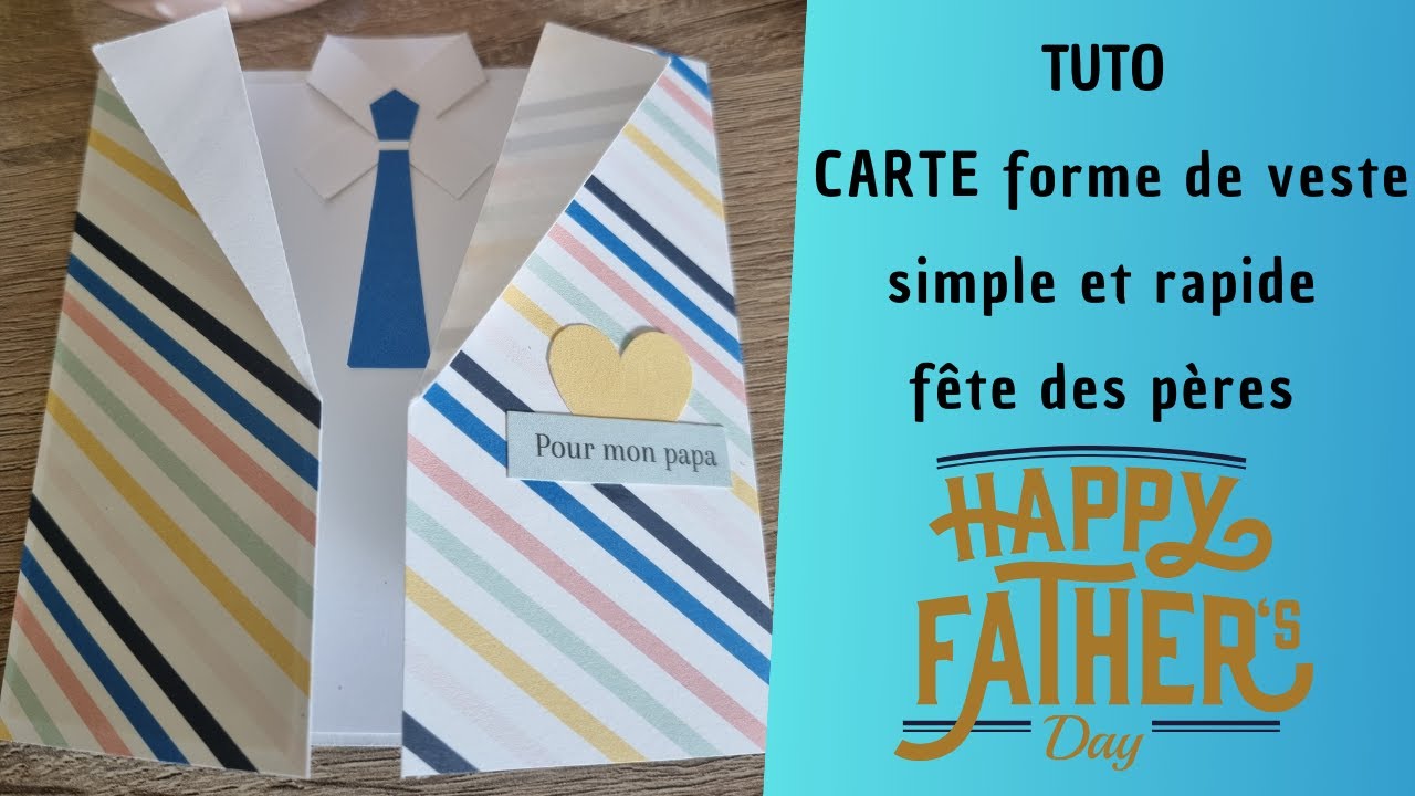 TUTO carte veste homme, simple et rapide, fête des pères / papier Mili la fait