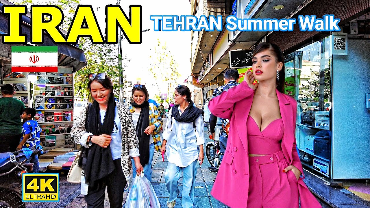 ИРАН 2023 🇮🇷 | Пешеходная экскурсия по Тегерану | 4K HDR 60 кадров в секунду | прогулочный тур