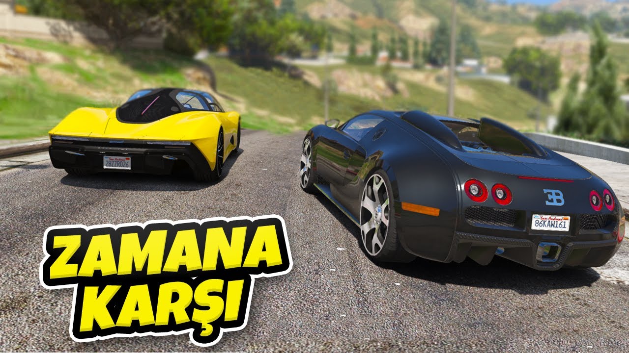 Bugatti vs McLaren Ailesi Arabalar Zamana Karşı Yarışıyor - GTA 5
