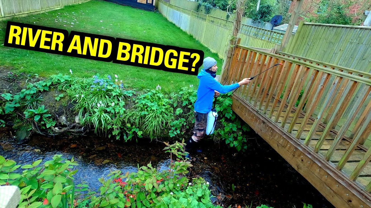 CHALLENGING JOB?! Pressure Washing FILTHY Large Property DRIVEWAY PATIO Backyard River Bridge & more